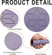 Set di 4 sottopiani in silicone per pentole e padelle - Sostegno termoresistente per padella - Sottopiani multifunzionali per cucina - 10 cm di diametro. Protegge i piani di lavoro - Per piatti caldi.