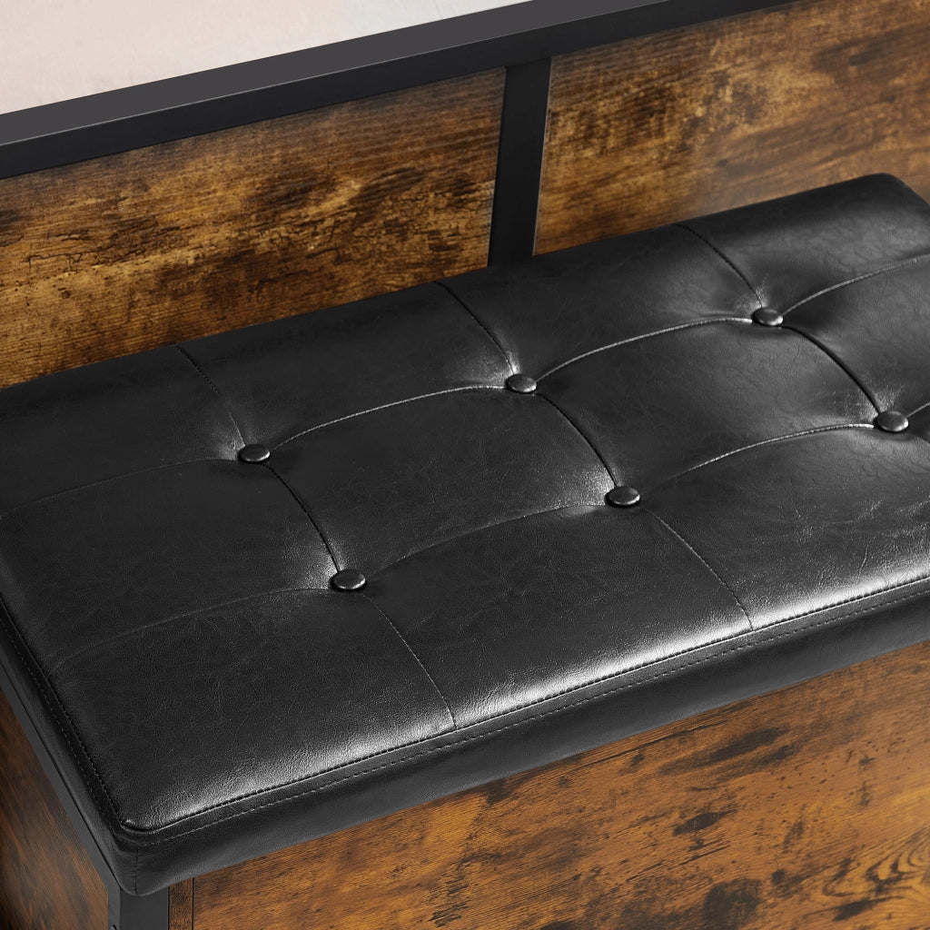 Valora BOX LSC80BX Pouf contenitore marrone rustico per soggiorno