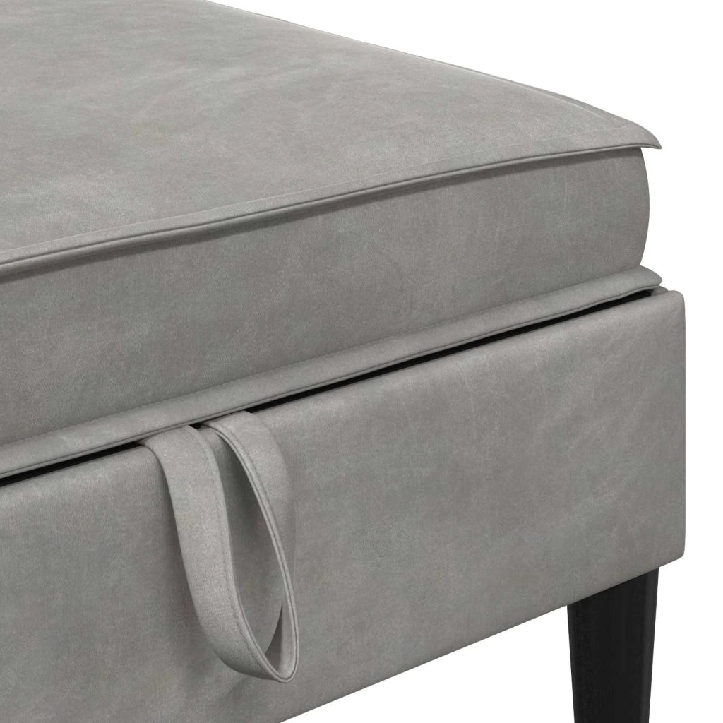 Set di mobili per il soggiorno 5 pcs Grigio Chiaro Velluto