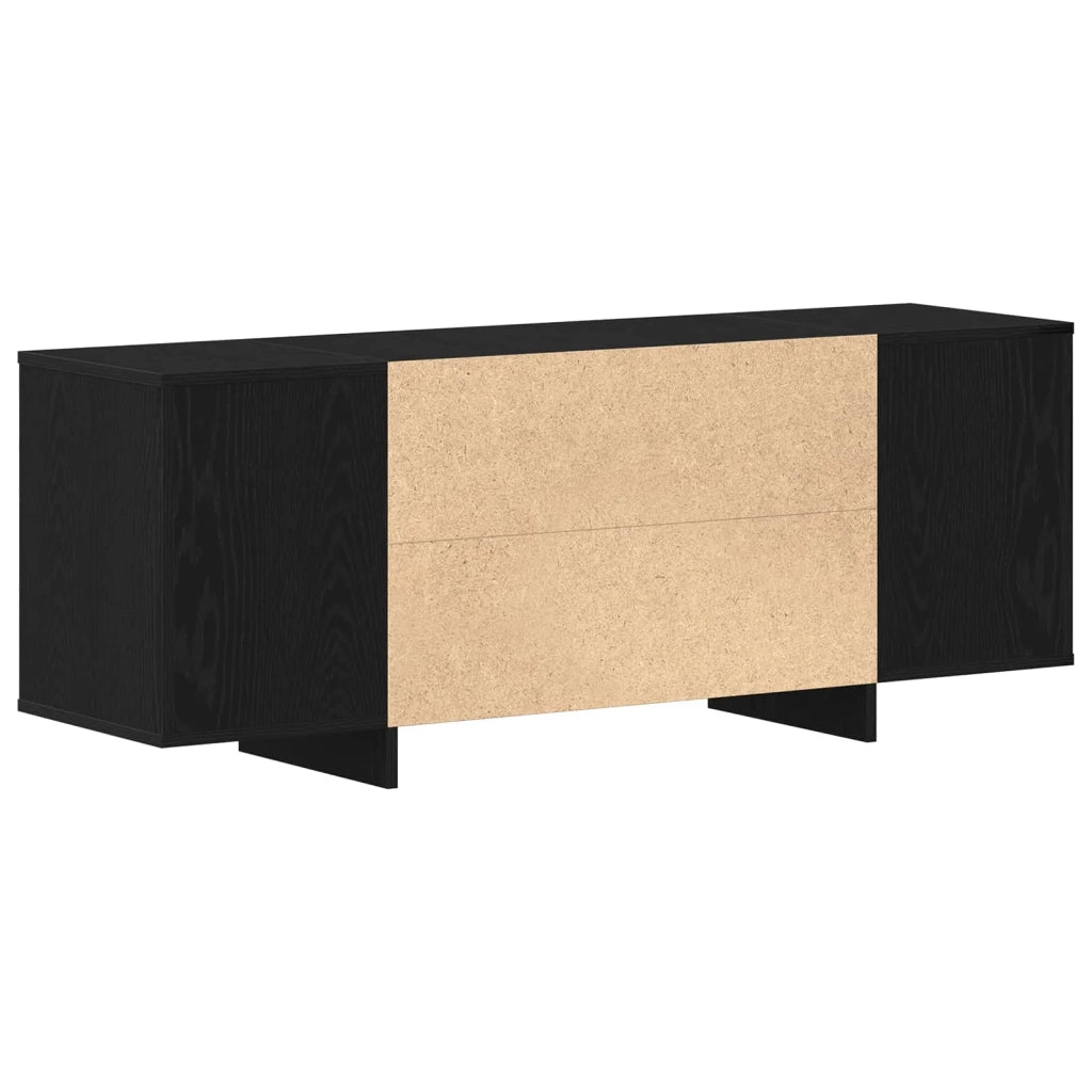 Mobile TV 130 x 35 x 50 cm Rovere Nero Legno ingegnerizzato 862710