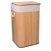 Cesto Portabiancheria bambù naturale cm 35x35xh60