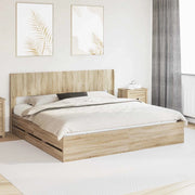 Struttura del letto con stoccaggio e testata Rovere Sonoma 3414277