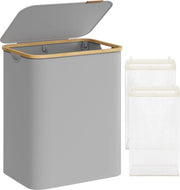 Asciugatrice portatile con 2 cassette - 130L - Ripiegabile - Grigio chiaro - Incluso Asciugamano e Coperchio rimovibile