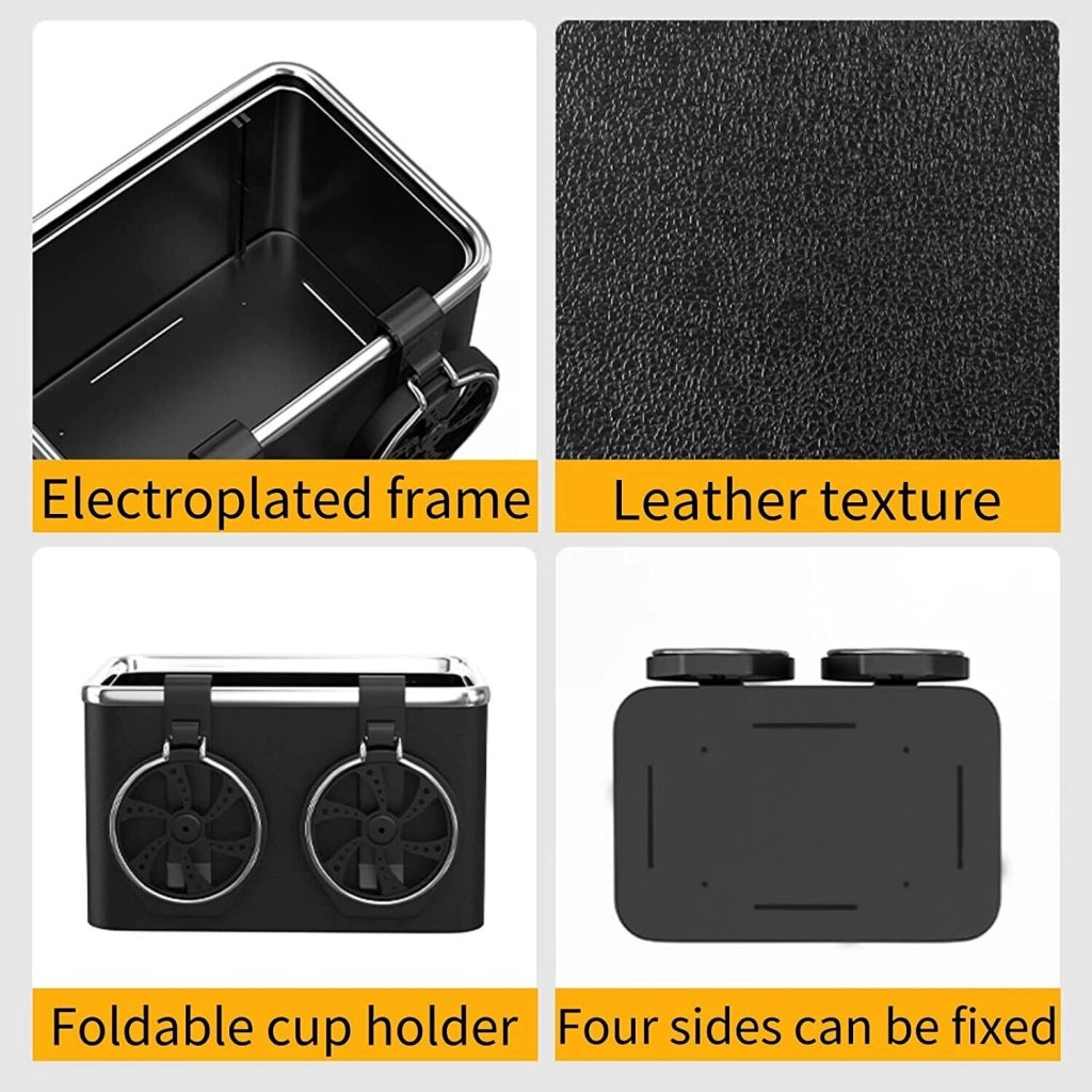 Organizer portaoggetti universale per bracciolo auto con porta bicchiere