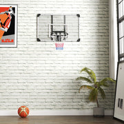 Canestro da basket da parete con tabellone 113 x 61 x 71 cm in acciaio nero