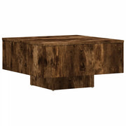 Tavolino-Tavolino da Soggiorno-Tavolino da Salotto Rovere Fumo 60x60x31,5 cm in Legno Multistrato