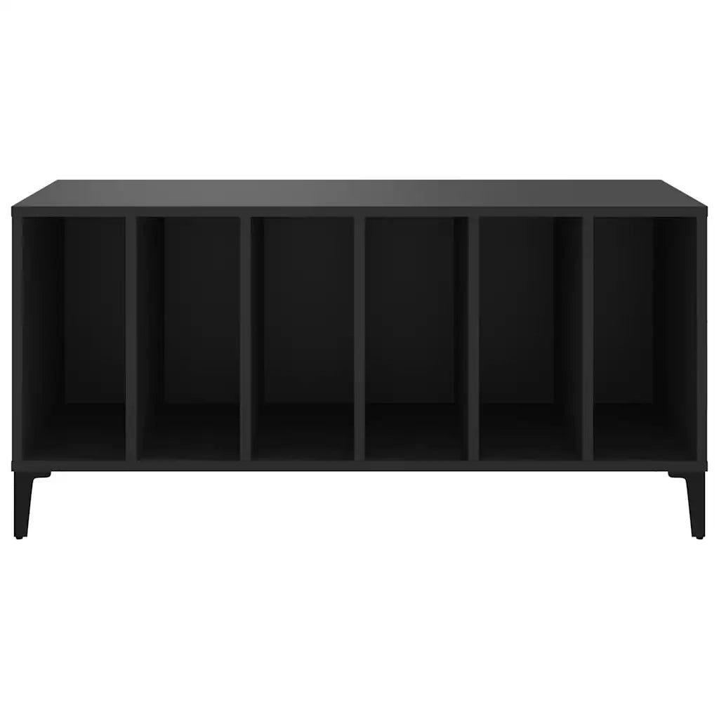 Mobile Porta Dischi Nero 100x38x48 cm in Legno Multistrato 831982