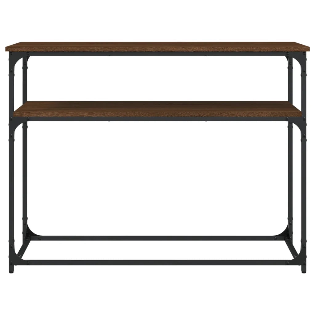 Tavolo Consolle Rovere Marrone 100x35,5x75 cm Legno Multistrato 834069