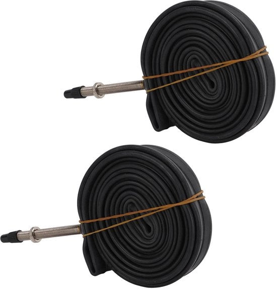 Bicicletta interna 700x23C - Gomma butilico - Pneumatici francesi 48/60 mm - Set di 2 - Per MTB/racerciclo - Resistenti allo shock e comodi da guidare - Pneumatico esterno