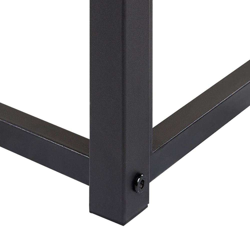 Letto Nero Metallo EU Doppio 140 x 200 cm Stile moderno industriale Doghe incorporate senza poggiatesta