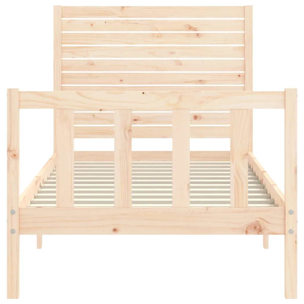 Giroletto senza Materasso-Struttura Letto 90x200 cm in Legno Massello di Pino 470227