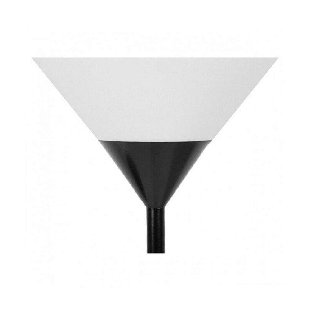 Trade Shop - Lampada Piantana Da Terra 180cm 2 Bracci Paralume Luce Orientabile Casa Ufficio - Nero