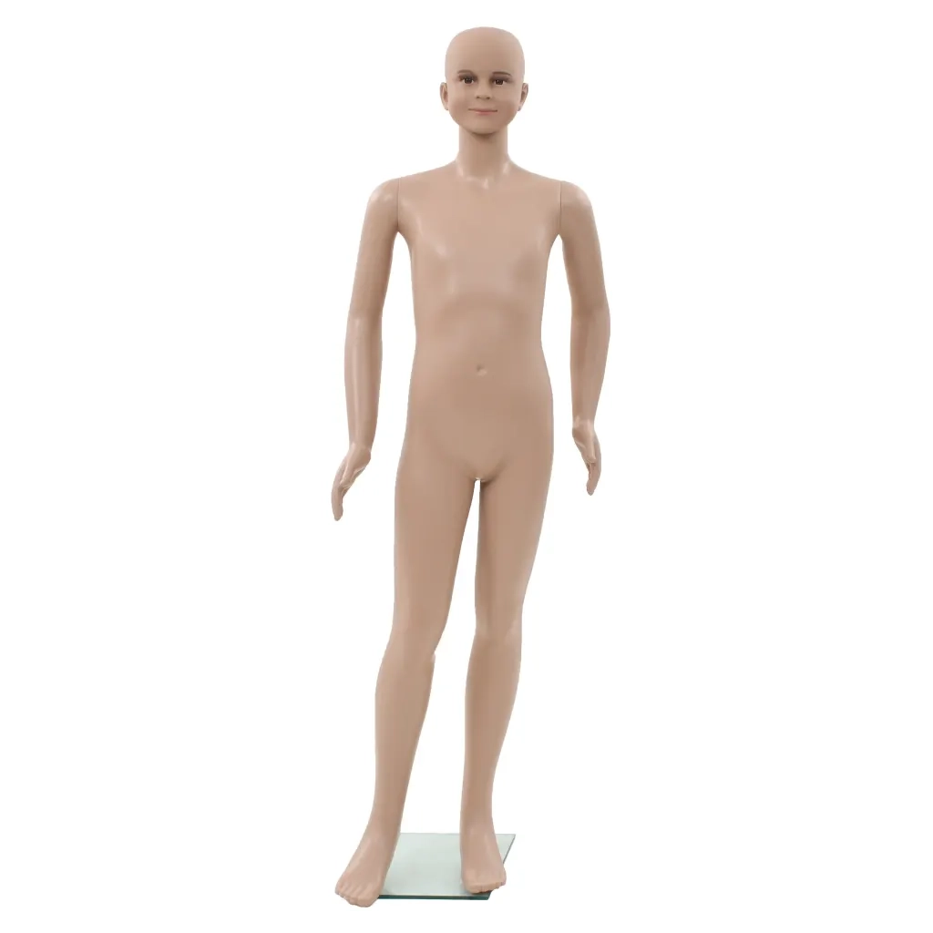Manichino Bambino Figura Intera Base in Vetro Beige 140 cm CFW4703504