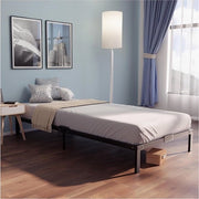 Scaffale letto in metallo, altezza 35 cm, dimensioni letto 80 x 200 cm, ideale per matasse singolo, grande spazio di archiviazione, facile da montare e stabile, base in metallo nera