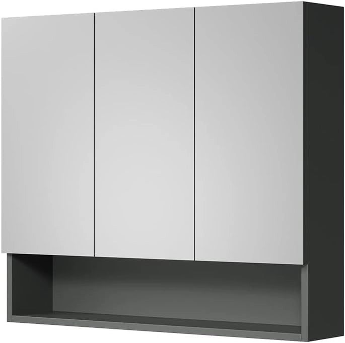 Specchio contenitore bagno Willow, Artigiano, 80 x 70 cm, adatto al montaggio a parete per diverse dimensioni di bagno