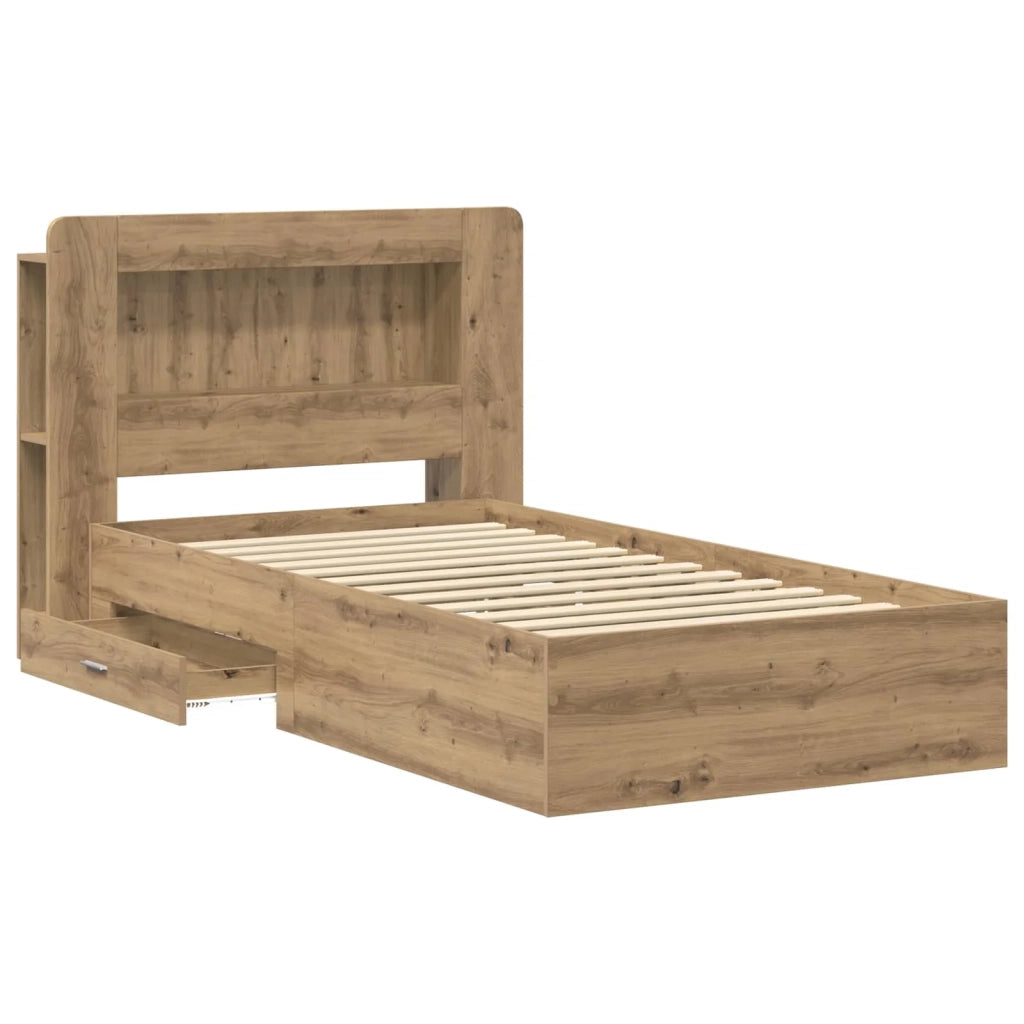 Telaio del letto con storage Rovere Artigianale 80 x 200 cm