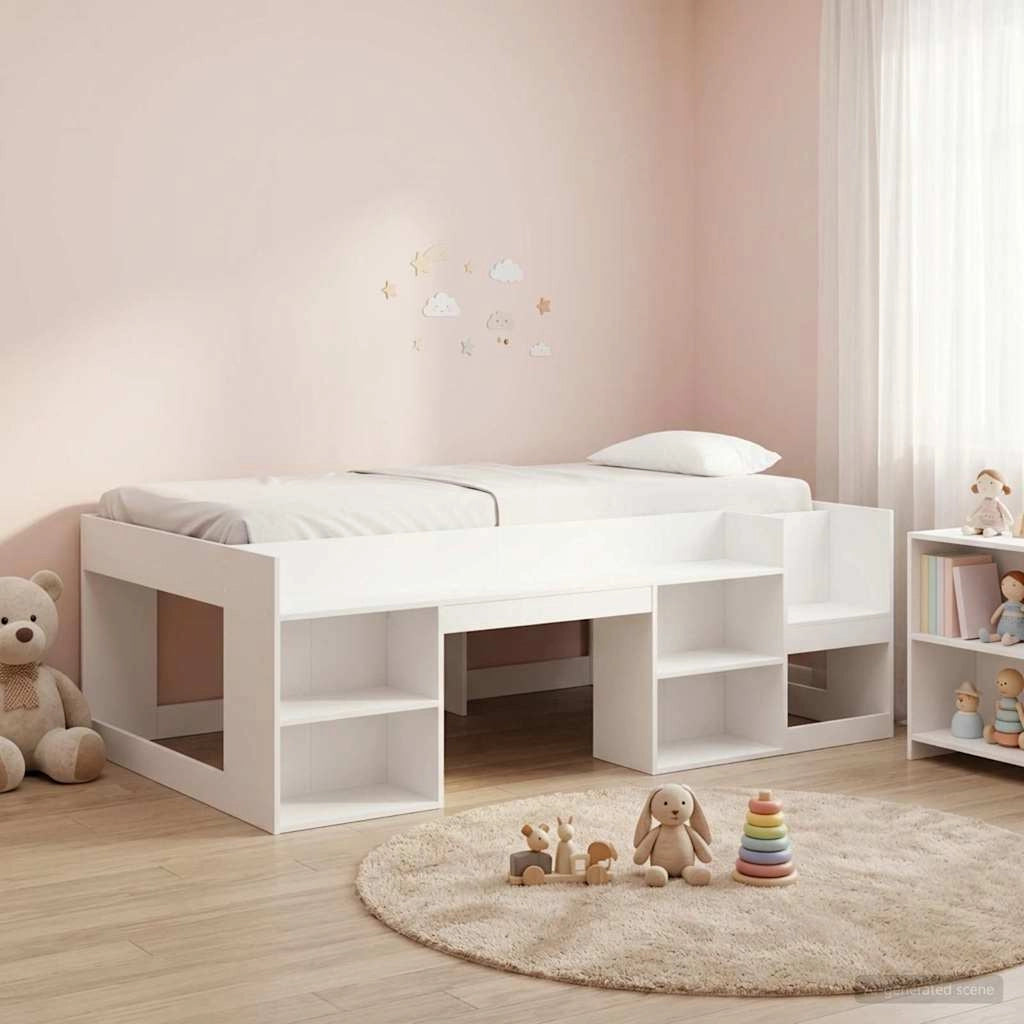Struttura per Letto per Bambini con Ripostiglio Bianco 3422595