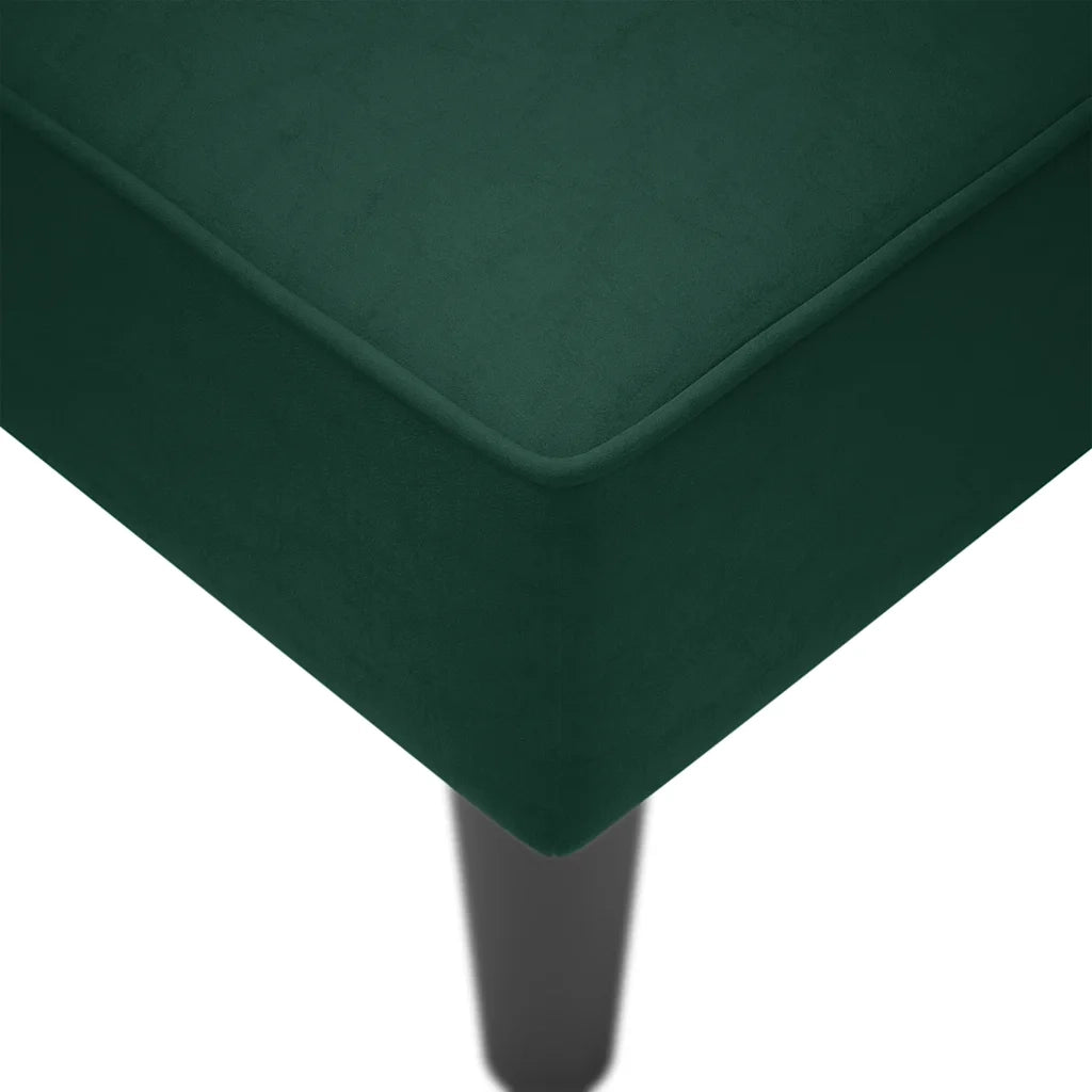 vidaXL Sdraio con Bracciolo Destro in Velluto Verde Scuro