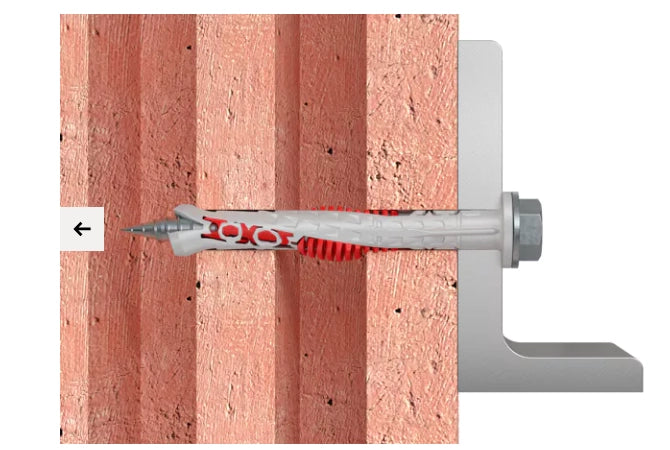 DUOXPAND 10X180 FUS – FISCHER - TASSELLO PROLUNGATO BIMATERIALE MARCATO CE CON VITE PREMONTATA ZINCATA T.E. FLANGIATA E IMPRONTA TORX