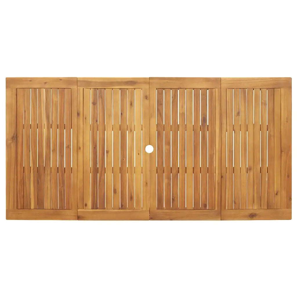 Set da Pranzo per Giardino 7 pcs Beige Legno di Acacia Massello 3365543