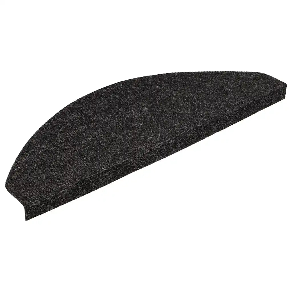 Tappeti Adesivi per Scale 15 pz 56x17x3 cm Nero 136390