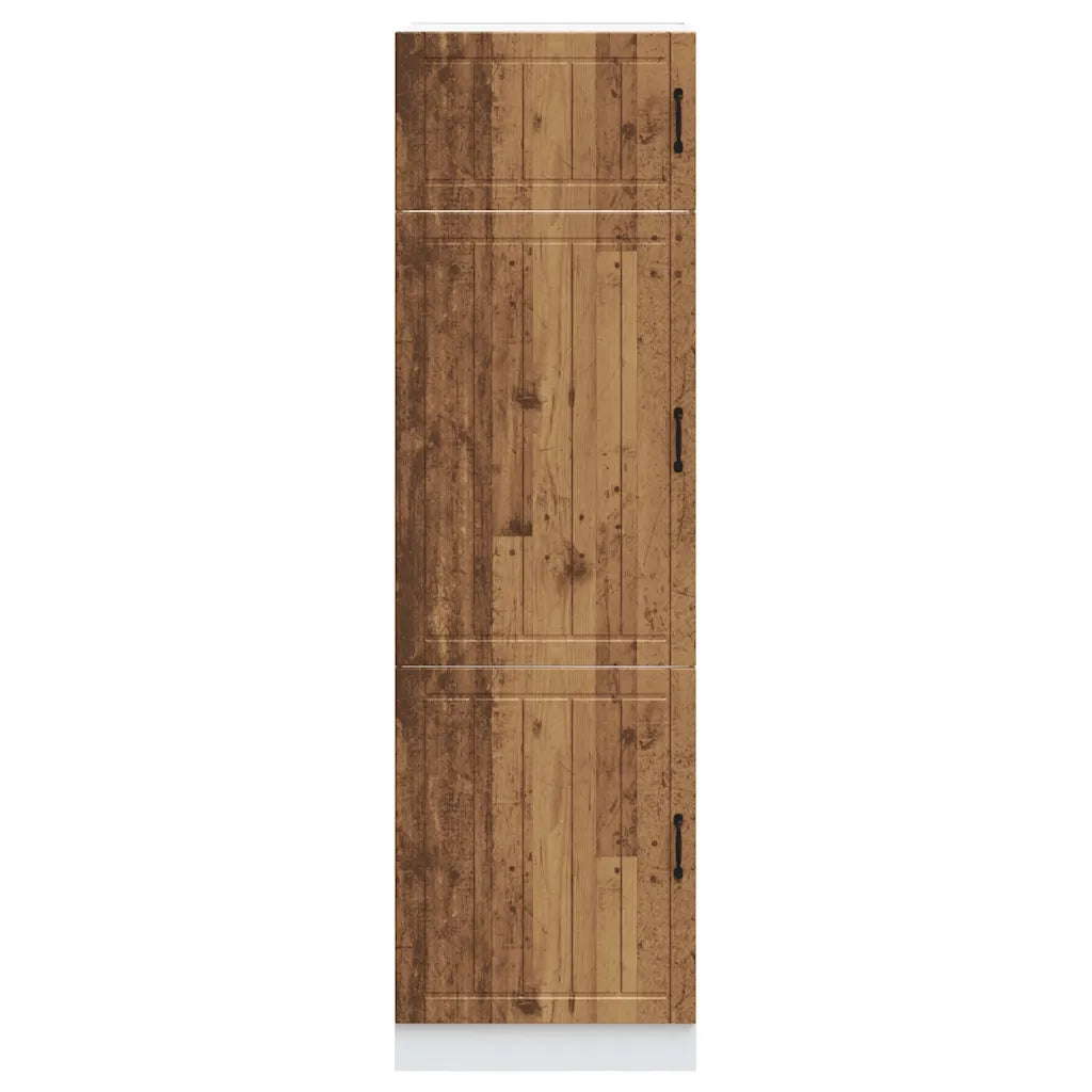 Armadio da Cucina-Credenza da Cucina Lucca Legno Vecchio in Legno Multistrato