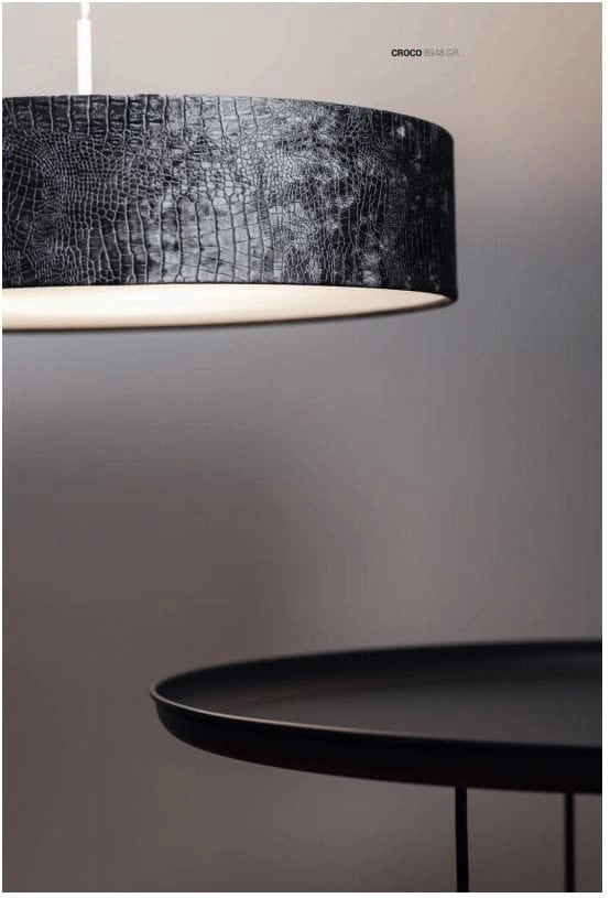 Lampadario Nowodvorski Croco grigio velluto Ø65 3xE27