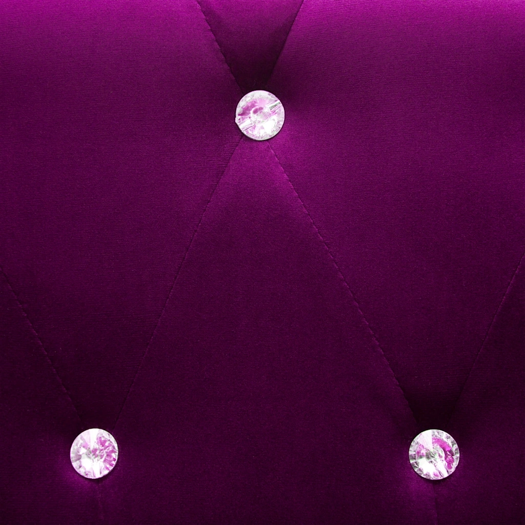 Divano Chesterfield a 3 Posti in Velluto 199x75x72 cm Viola 247147