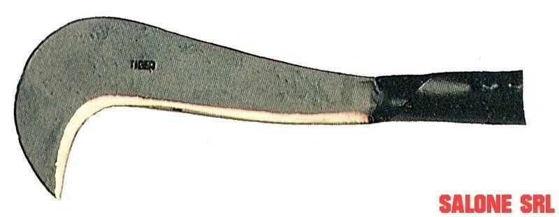 RONCOLA IN ACCIAIO FORGIATO,MANICO A TUBO PASSANTE, CM.40