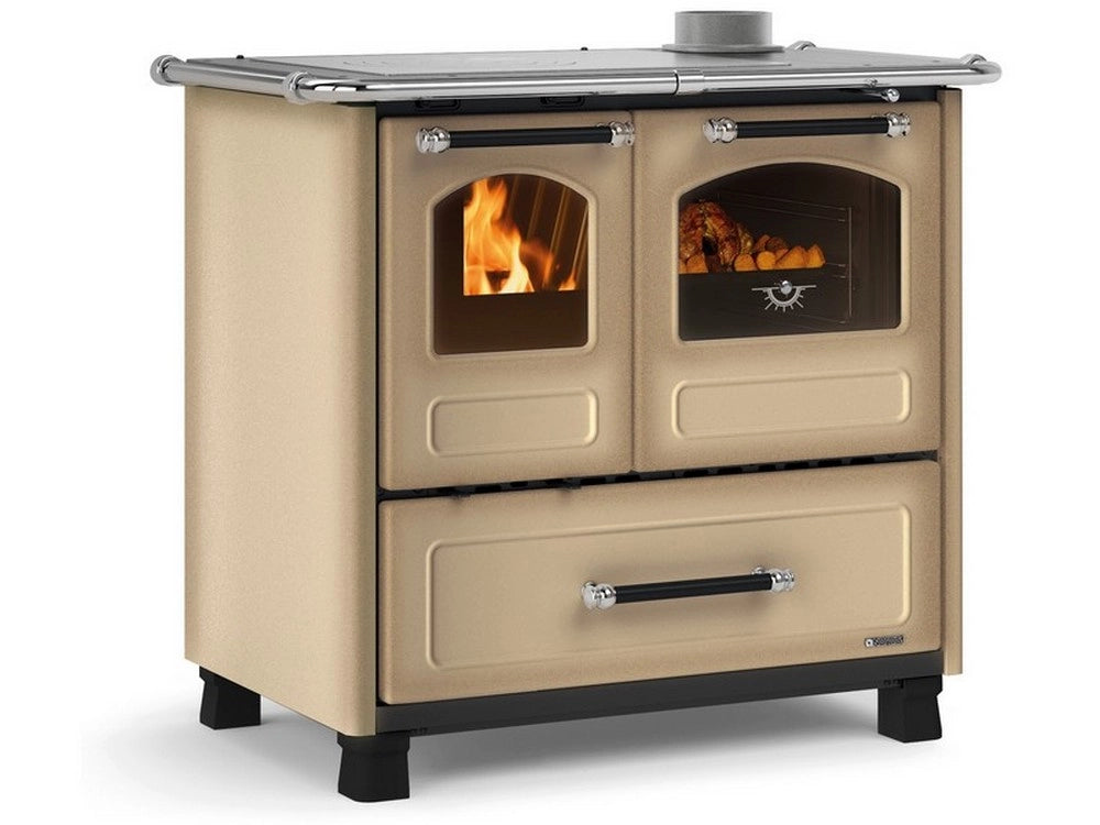 1pz la nordica cucina a legna family 4,5 col. cappuccino cod:ferx.vit49557