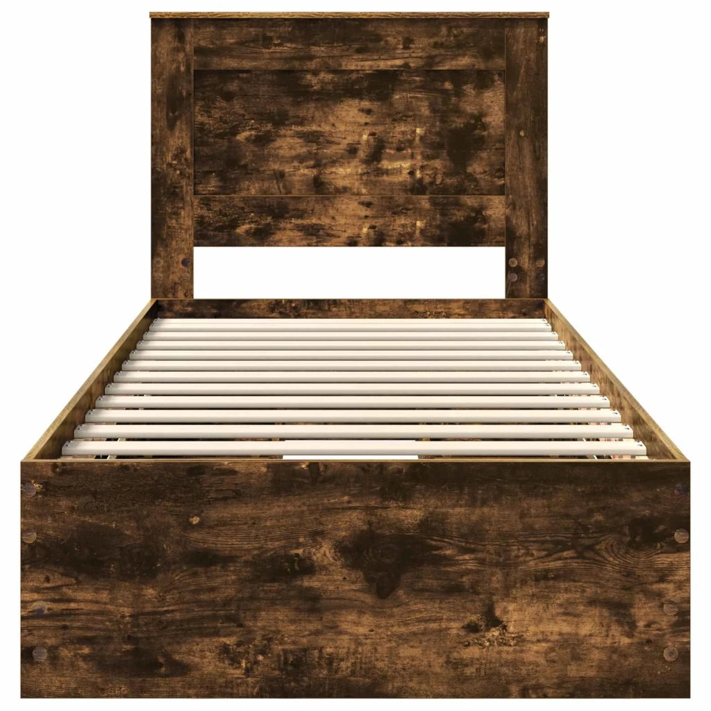 Struttura del letto con cassetto Rovere fumé 90 x 200 cm 3410212