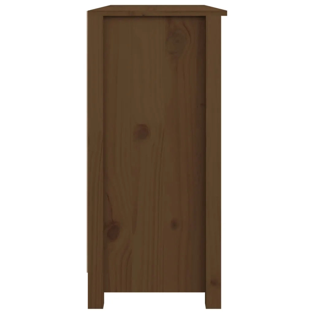 Credenza Marrone Ambrato 100x35x74 cm in Legno Massello di Pino 814557