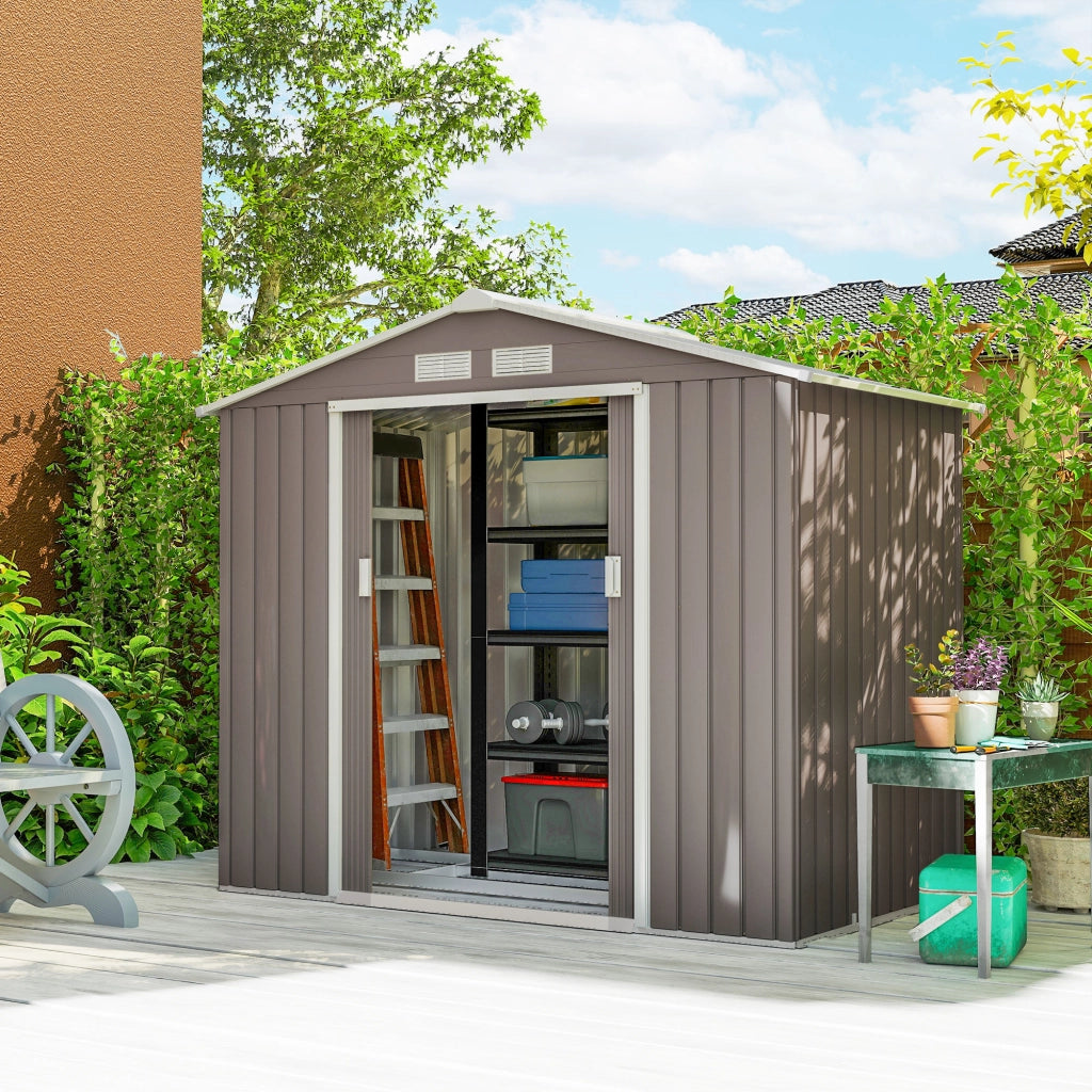 Casetta da Giardino ¨C zephmum ¨C Grigio 213x130x185 cm