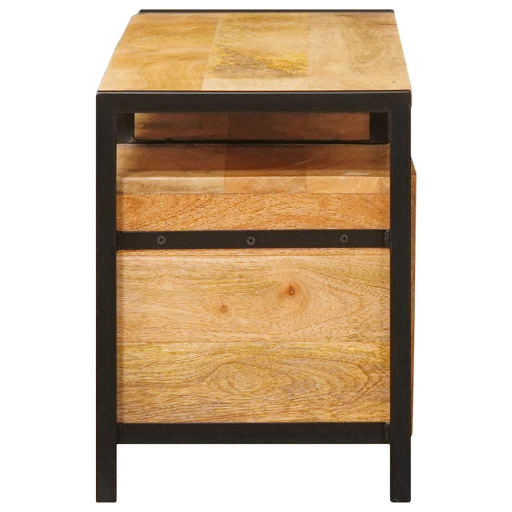Mobiletto portaoggetti con cassetti moderni 110 x 30 x 40 cm in legno massello di mango marrone 02_0058087