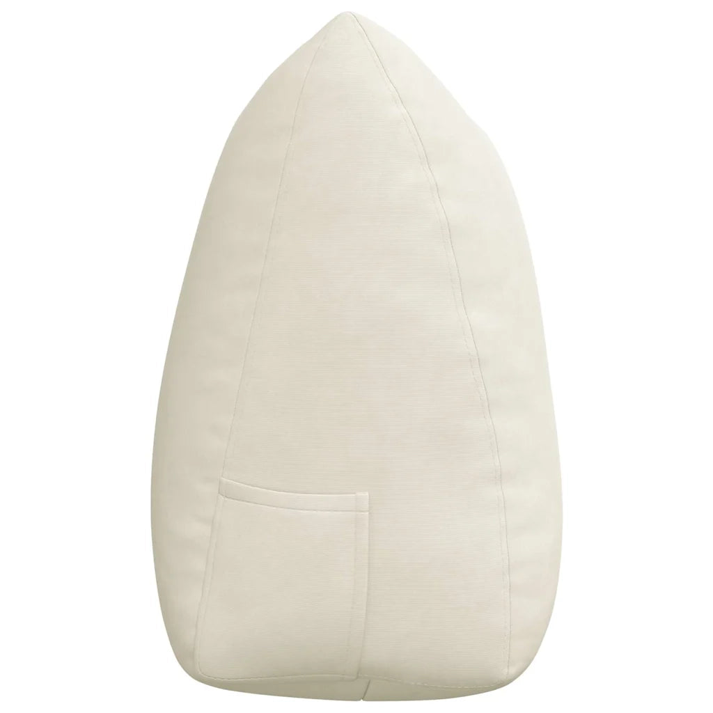 Cuscino per Schiena Crema 140 x 24 x 50 cm Velluto 42014525
