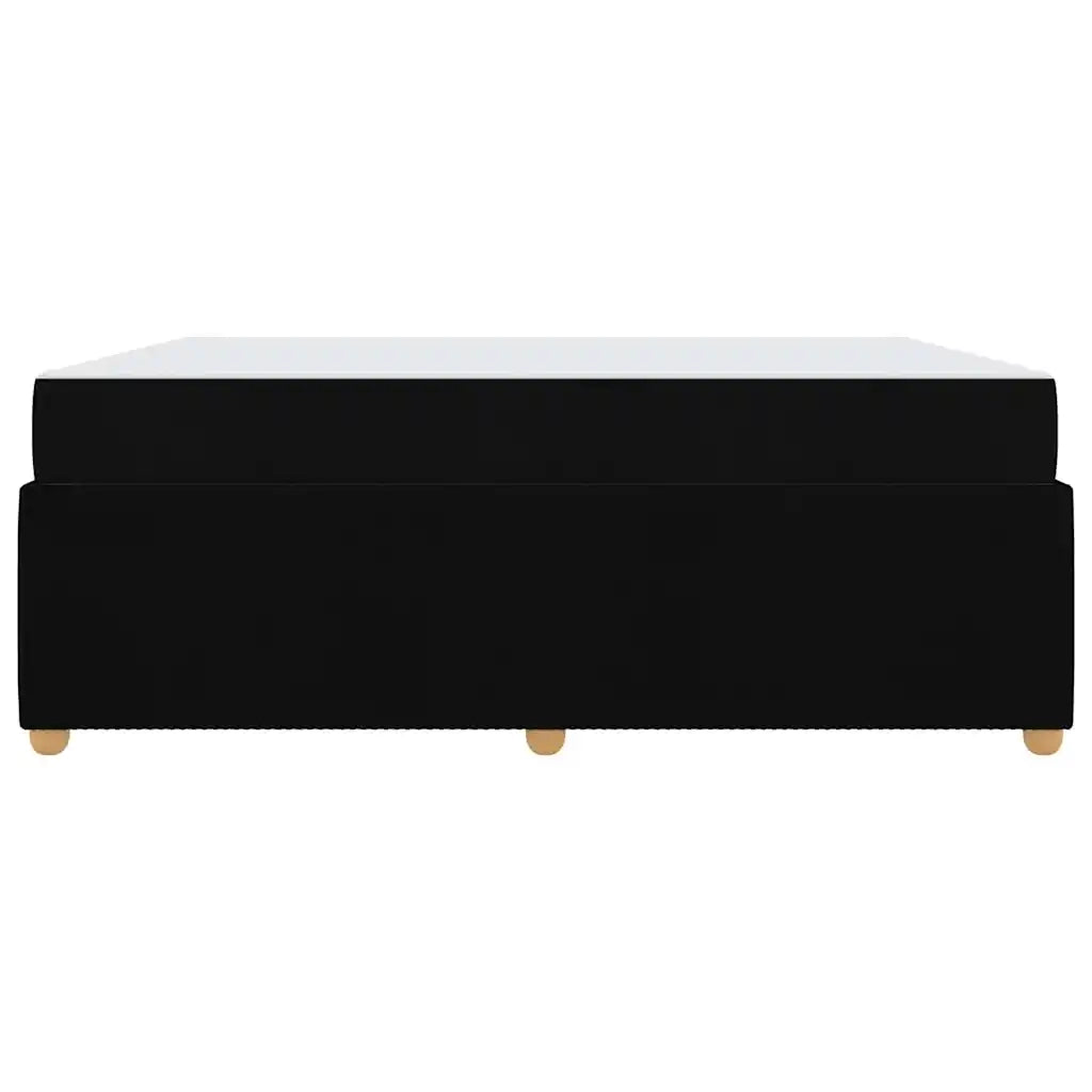 Struttura del letto con materasso Nero 180 x 200 cm Tessuto