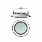 Proiettore Industriale LED UFO Serie 300W Angolo 110º 4000K Luce Naturale Grigio Opaco con Sistema Multipotenza DIP Switch Integrato ed Efficienza