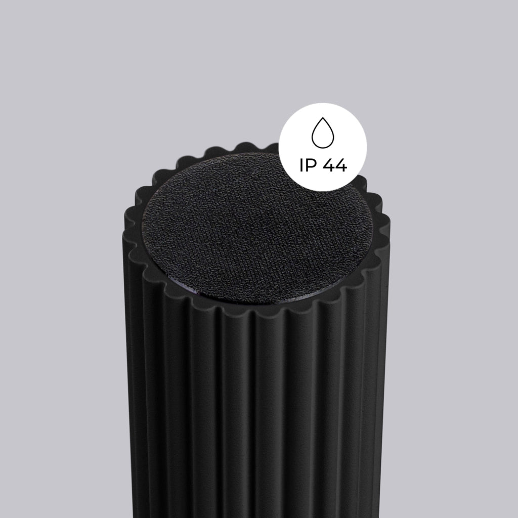 Spot soffitto nero rigato sfera vetro G9 IP44 SFERA