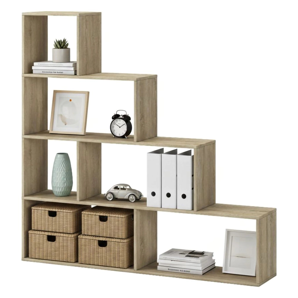 Biblioteca Serole, Libreria 3 Ripiani, 145x28x143h cm Marrone Rovere
