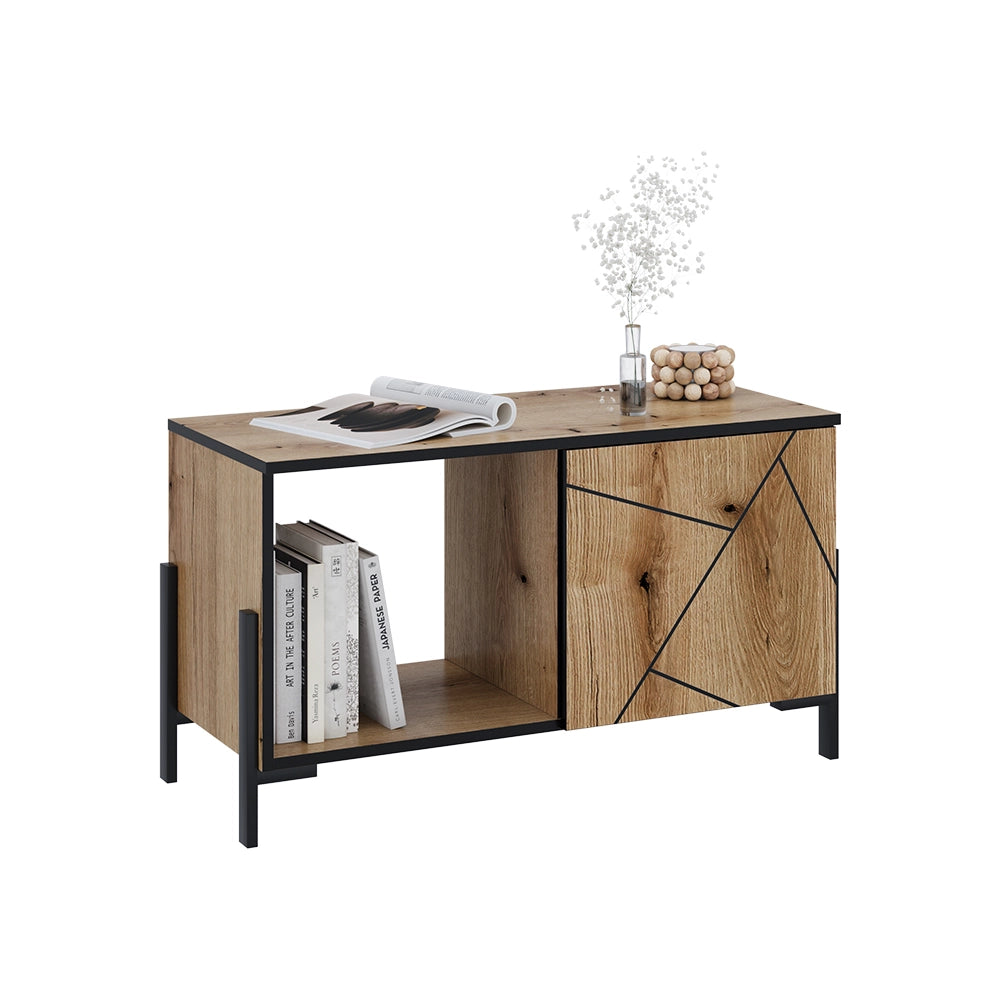 Vicco Tavolino da salotto Rovere 90 x 39.7 cm con 1 porta