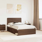 Struttura del letto Rovere Marrone 120 x 190 cm Pino massello 3412521