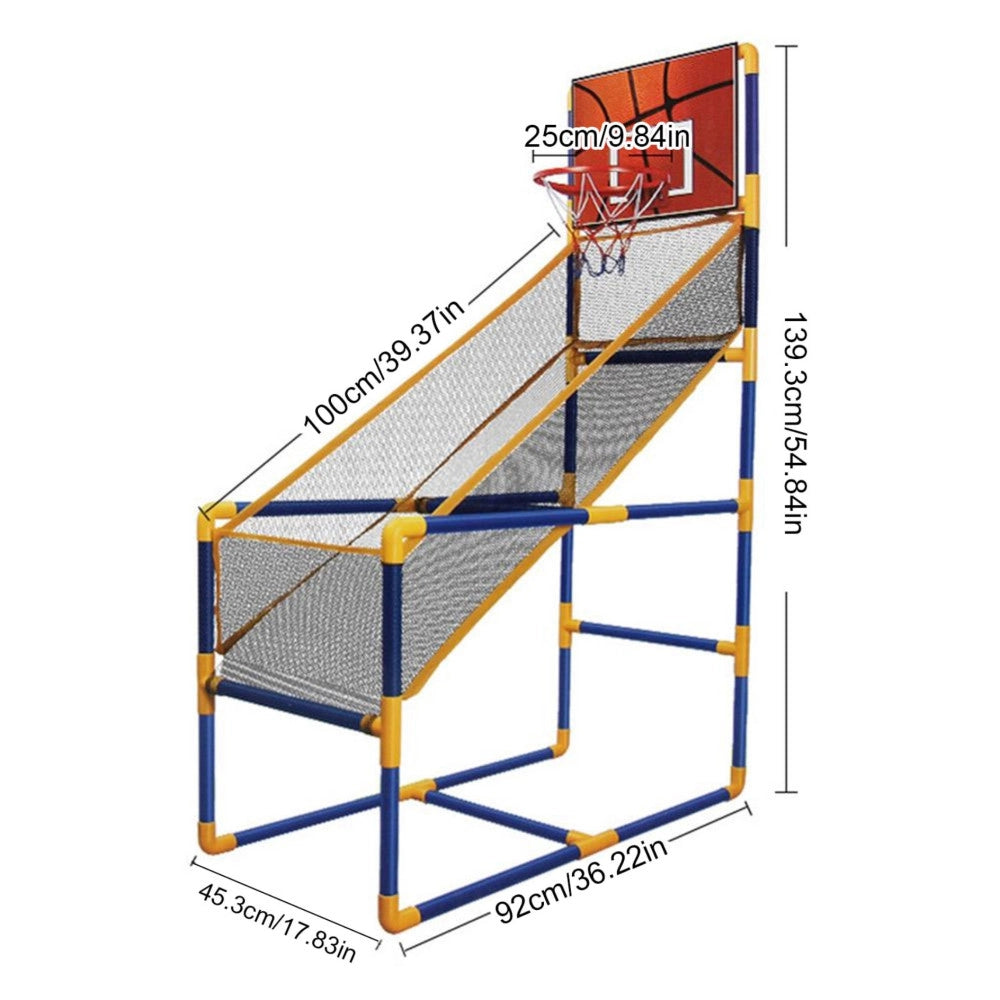 Trade Shop - Canestro Basket Arcade Palla Canestro Sala Giochi Pallone Gonfiatore 140x89x46cm -