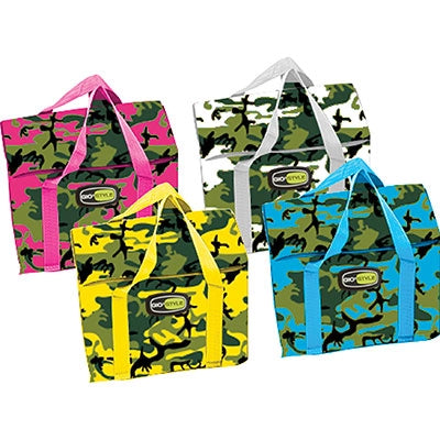 BORSA TERMICA CAMOUFLAGE LUNCH BAG GIOSTYLE - LT 6 CM 23X17X14 COLORI MIX- 2 pezzi