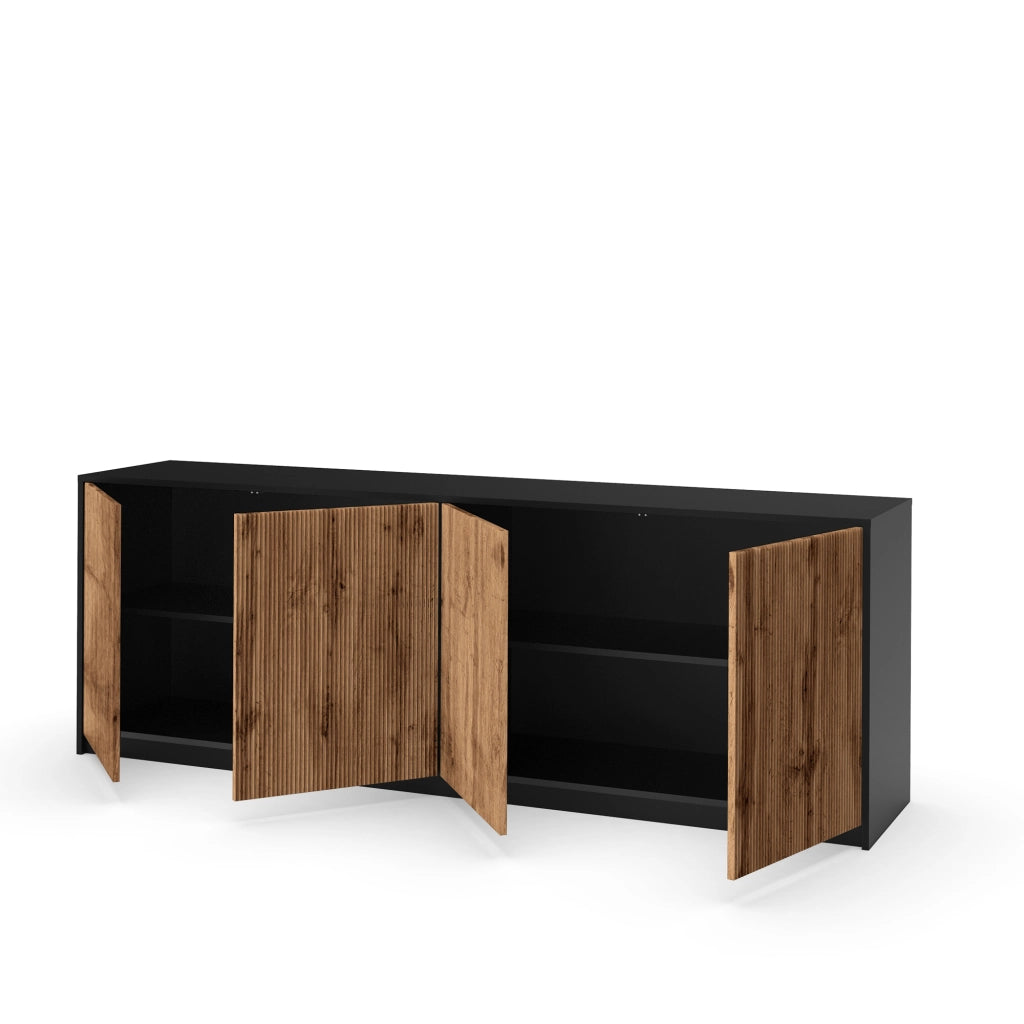 Buffet 4 ante BUDAPEST nero/quercia
