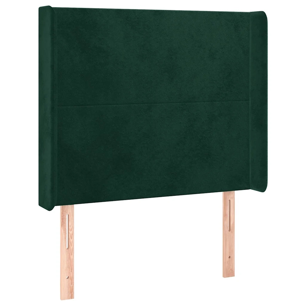 Testiera | Testata a LED Verde Scuro 83x16x118/128 cm in Velluto