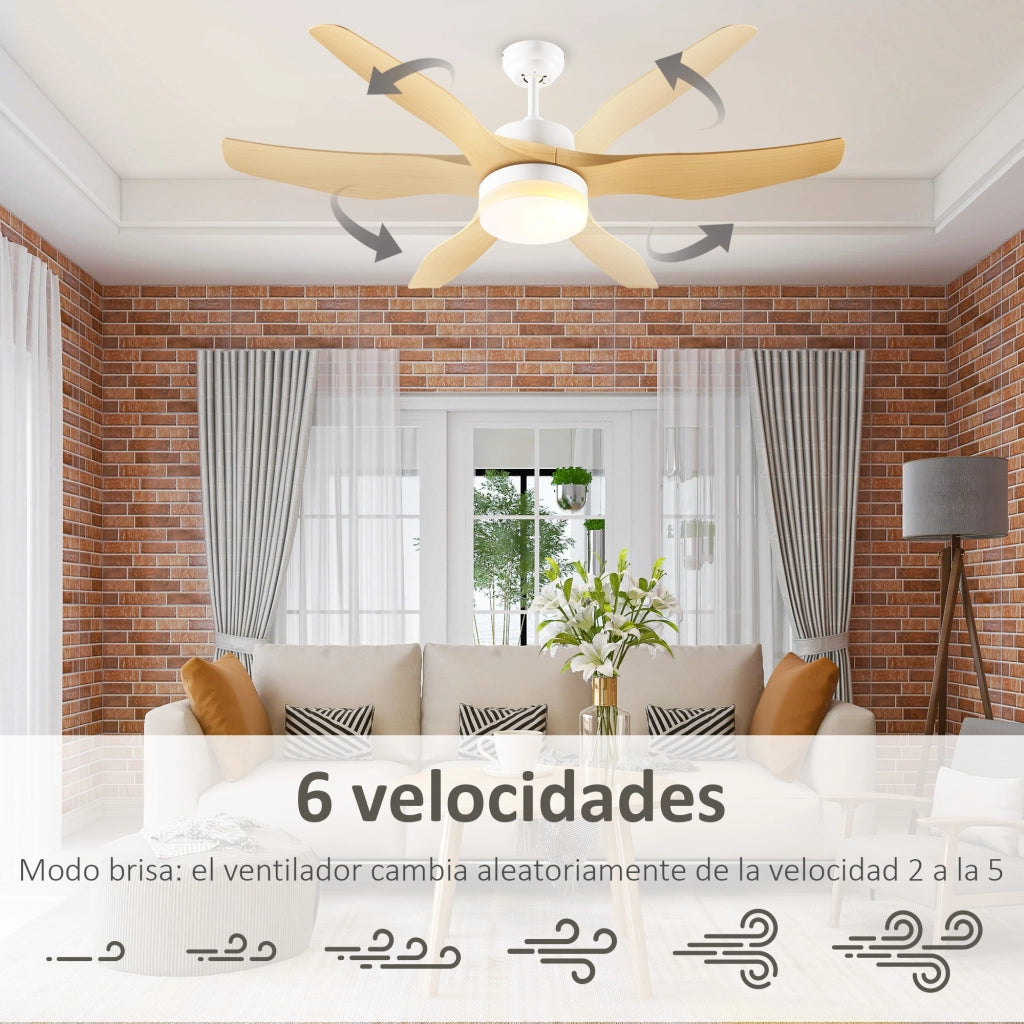 Ventilatore da Soffitto a Motore DC 20.5W ¨C zephmum ¨C 132 cm Diametro 3 Velocita' con Telecomando