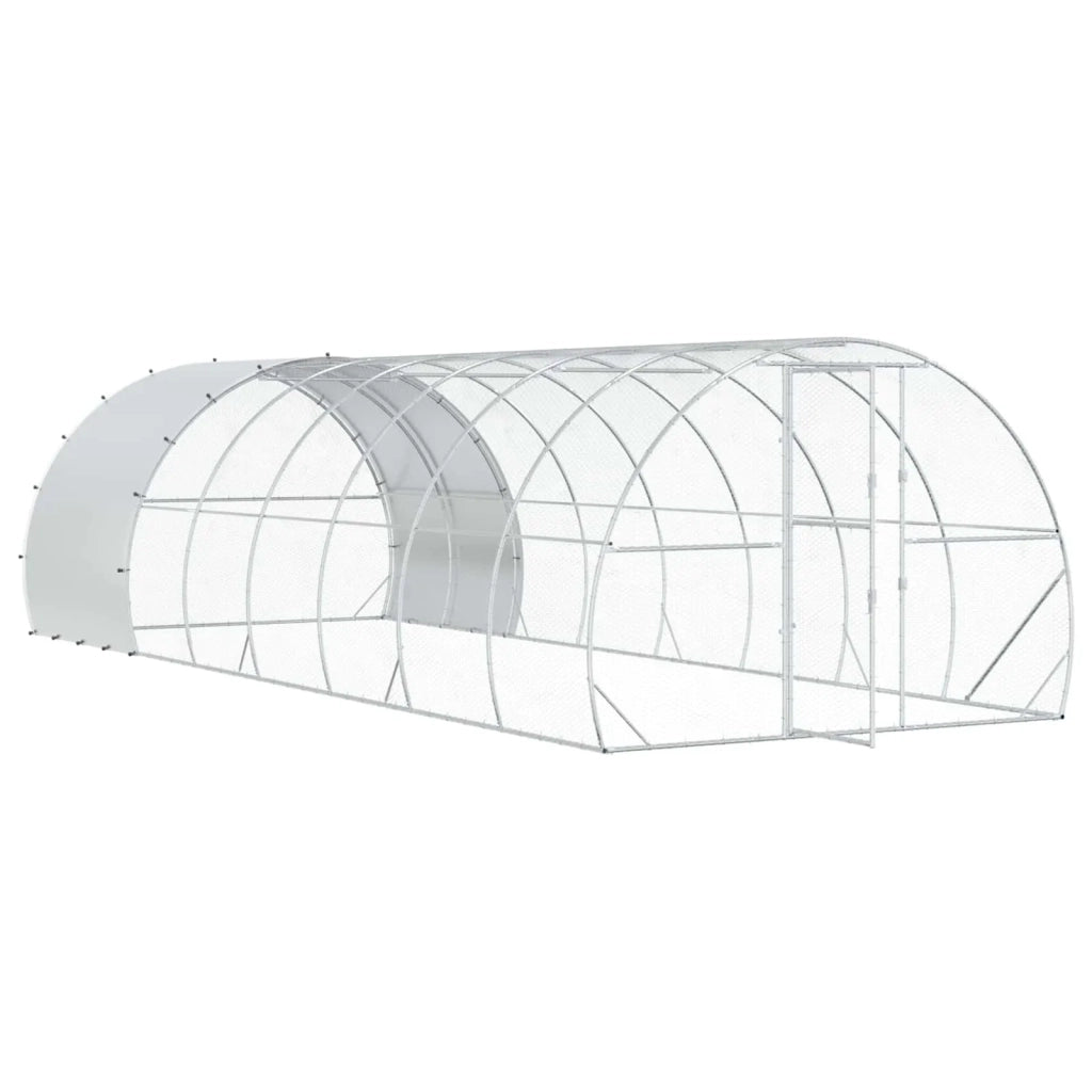 Pollaio Argento 800 x 300 x 200 cm Acciaio zincato 3434698