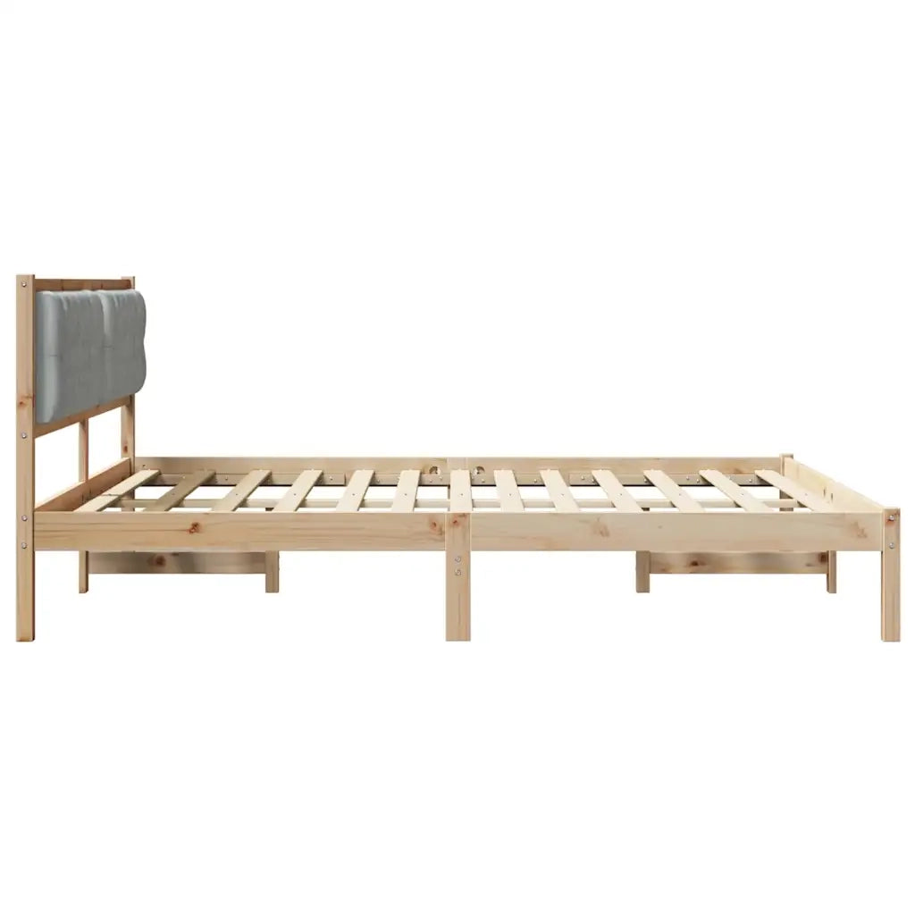 Struttura del letto Grigio chiaro 160 x 200 cm Pino massello