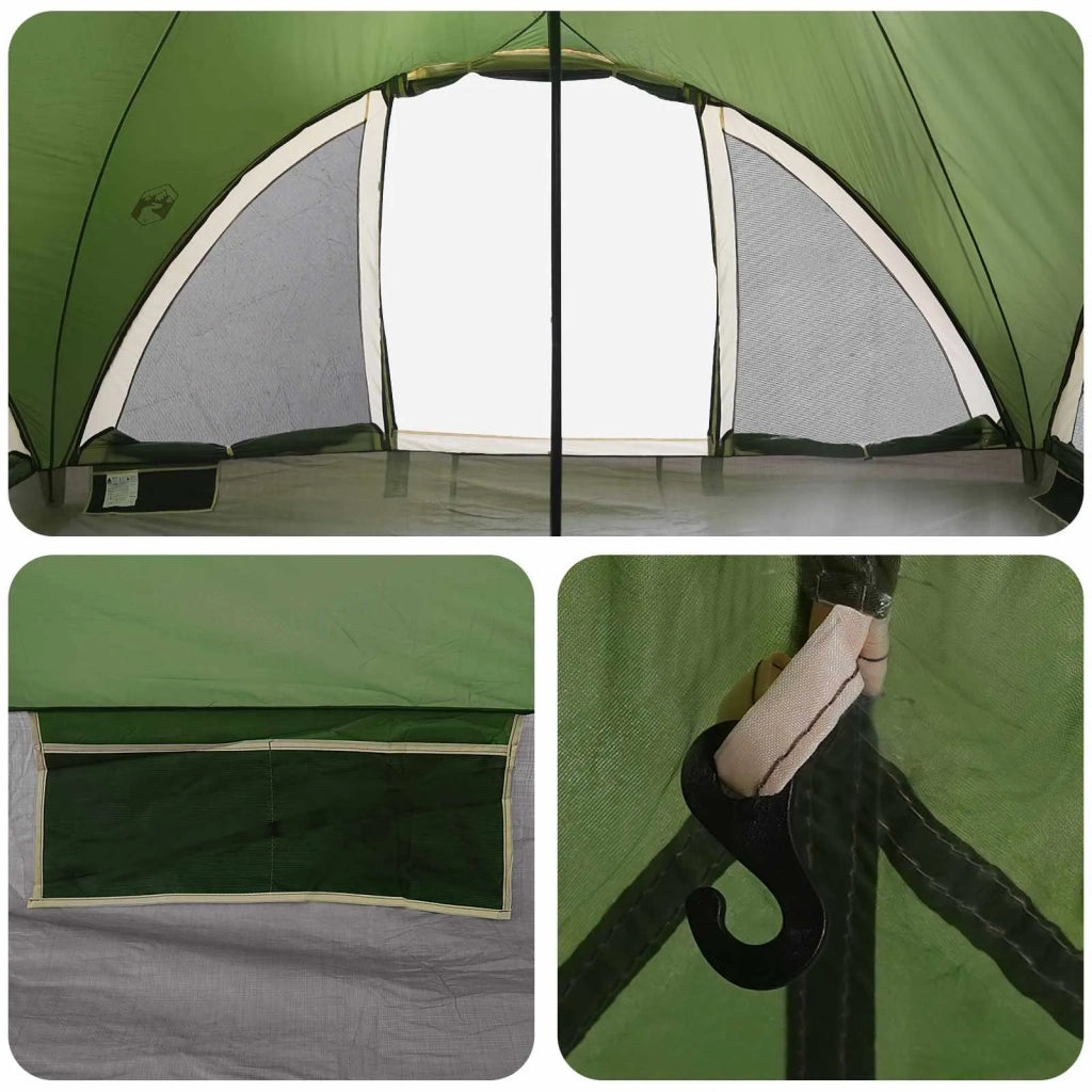 Tenda Tipi con tetto Verde 6 persone Poliestere e Acciaio 42028623