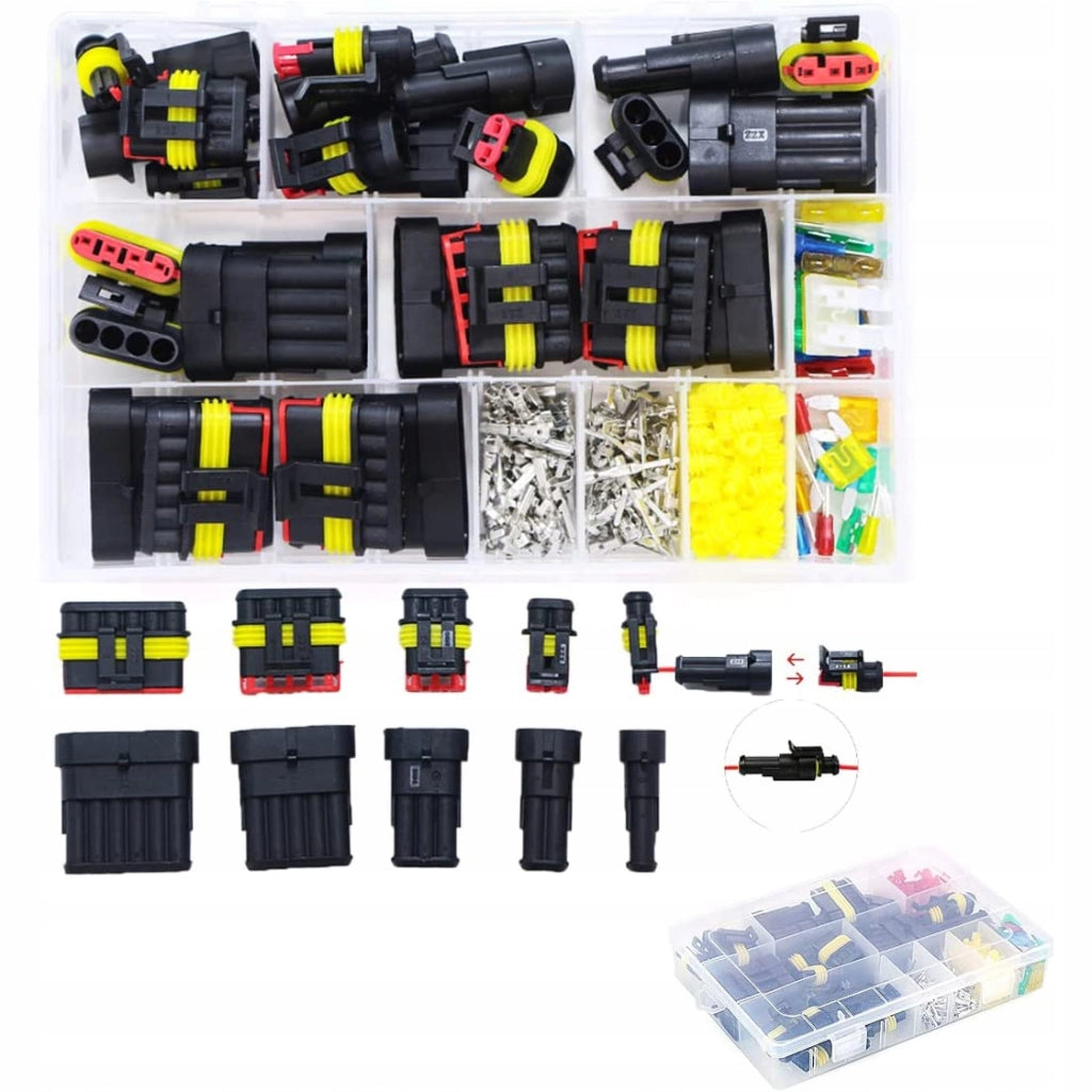 Set di Connettori Elettrici Ermetici – 240 Pezzi | Alta Qualità, IP67, Poliamide 6.6